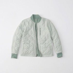 NWOT Reversible Mint A&F Down Bomber Jacket | SM
